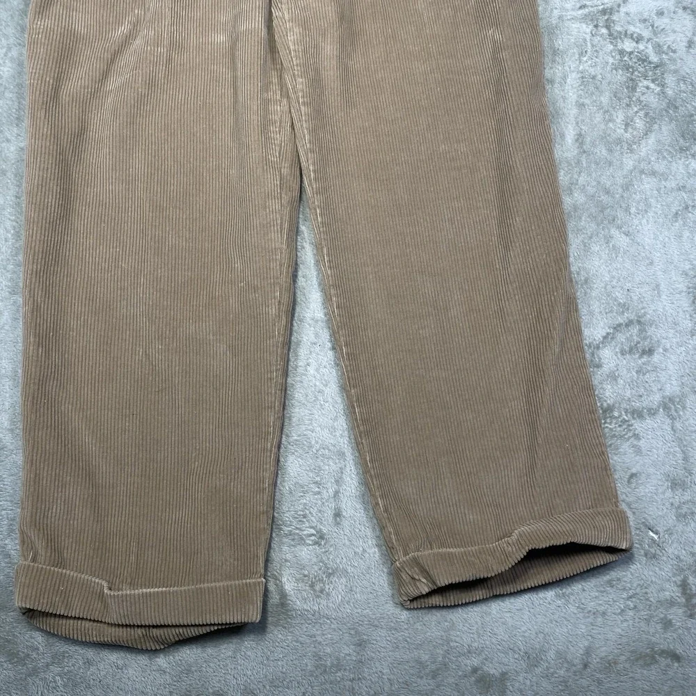 Tommy Hilfiger Pants Mens 36x32 Tan Corduroy Pleated Casual‎ Crest Logo Classic